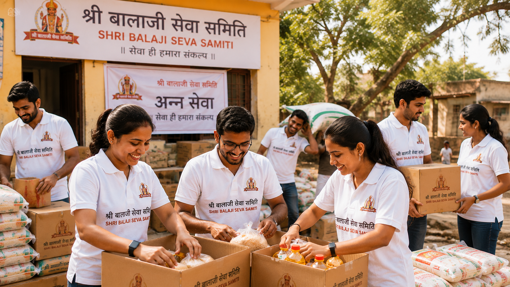 Volunteers in action