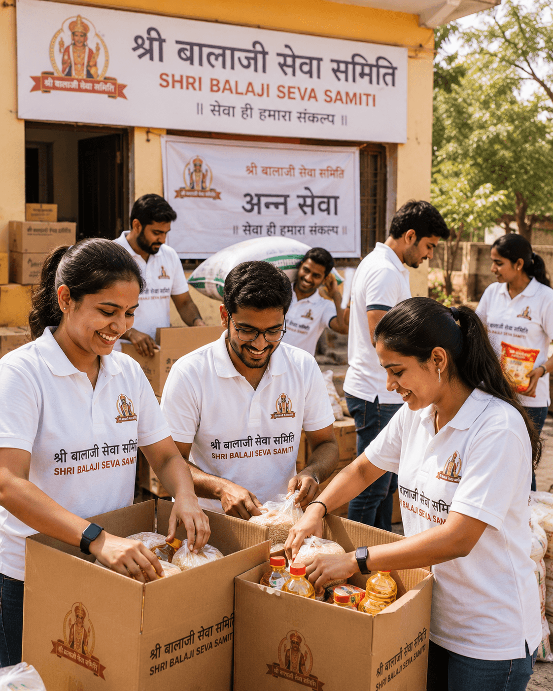 Volunteers in action
